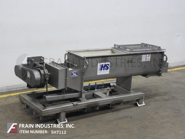 32 cu.ft. Hayes & Stolz, poly double paddle mixer, lift up cover, double paddles with dual 4" diameter shafts - Image 1