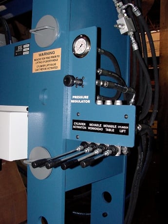 150 Ton, Press Master #RTP-150, 16" stroke, roll-in bed, 4-Axis, powered hydraulic roll-in table, #160046 - Image 5