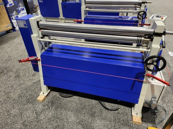 4' x 1/8" Bendmak #CY90-12/3.0, plate roll, cast iron frame, cone bending device - Image 1