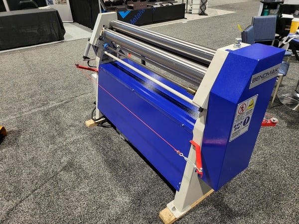4' x 1/8" Bendmak #CY90-12/3.0, plate roll, cast iron frame, cone bending device - Image 3