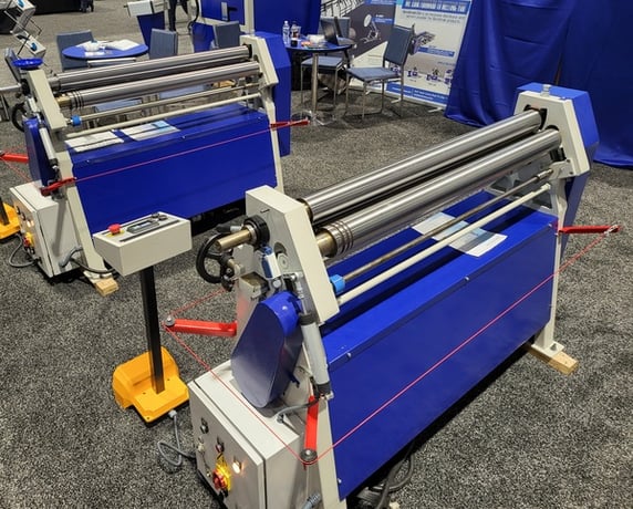 4' x 1/8" Bendmak #CY90-12/3.0, plate roll, cast iron frame, cone bending device - Image 4