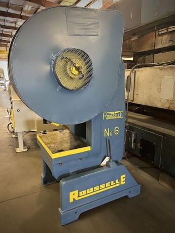 60 Ton, Rousselle #6, OBI press, 4" stroke, 12.5" Shut Height, 3.5"adj., 110 SPM,air clutch & brake, 1968 - Image 3