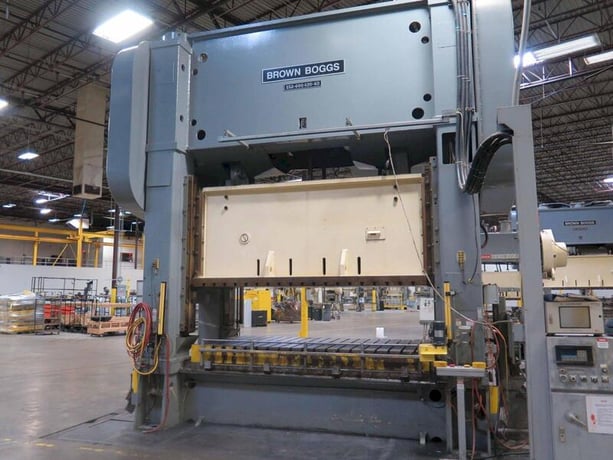 600 Ton, Brown & Boggs #SS2-600-120-60, 12" stroke, 22" Shut Height, 12" adj., air clutch & brake - Image 1