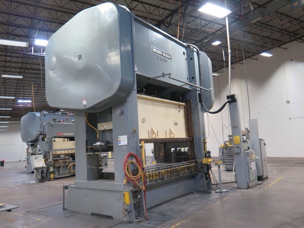 600 Ton, Brown & Boggs #SS2-600-120-60, 12" stroke, 22" Shut Height, 12" adj., air clutch & brake - Image 2