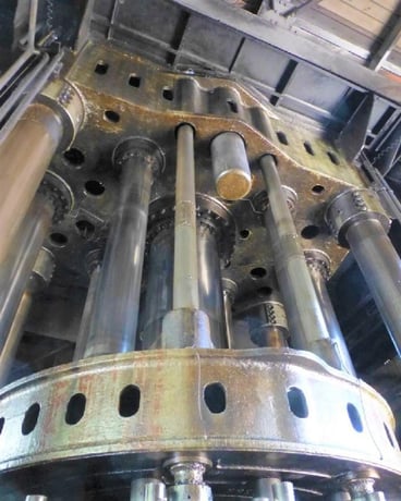 4000 Ton, Lake Erie, double action hydraulic press, 48" ejector stroke, 180" main ram stroke, 92" F-B x 160" - Image 5