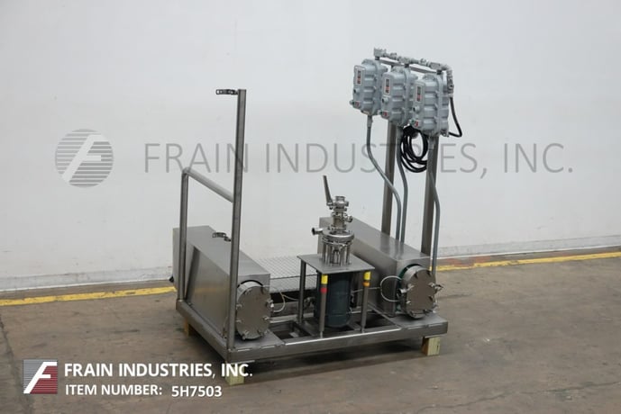 Tri-Clover #F2116MDG, 316 Stainless Steel tri-blender, 5 HP centrifugal mixing pump with 2-1/2" OD/2" ID - Image 1