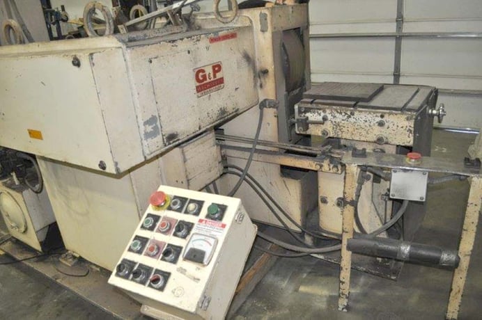 G & P Machinery #PG-25S-SS, double end polishing lathe, single head, 30 HP, 1988, #16753 - Image 1