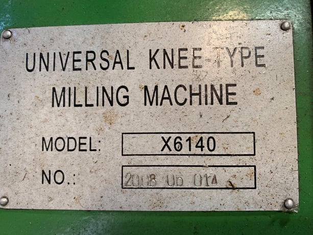 Vanguard #X6140, universal knee horizontal milling machine, 3-Axis digital read out, horizontal spindle with - Image 4