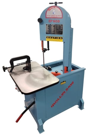 8.75" x 14.5" Roll-In #EF-1459, vertical band saw, 8-1/2" rounds, 70-525 FPM, 1 HP, new - Image 2