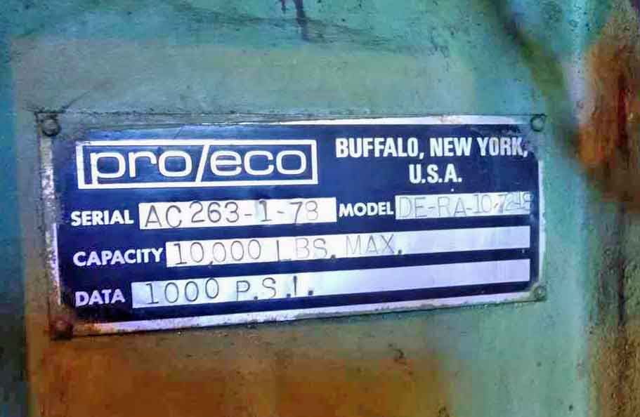 10000 lb. x 72 outside dimension Pro-Eco, downlayer, 3.5" diameter x 72" face rolls, 1978 - Image 5