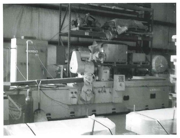 24" x 96" Landis #3RH, roll grinder, automatic infeed, 4-jaw 18" chuck, Bijur lube, coolant - Image 7