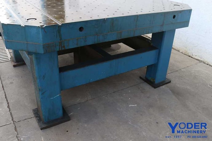 Drill table, 79 x 79 x 7 -1/2", drill holes, tapped holes, #65390 - Image 2