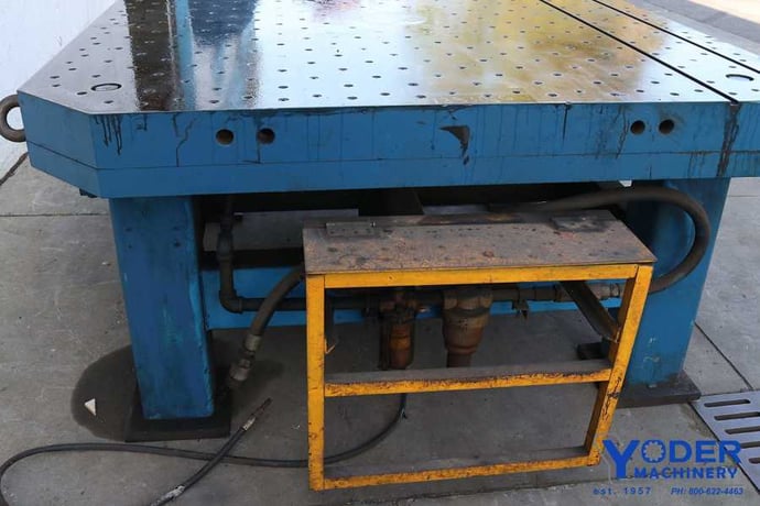 Drill table, 79 x 79 x 7 -1/2", drill holes, tapped holes, #65390 - Image 4