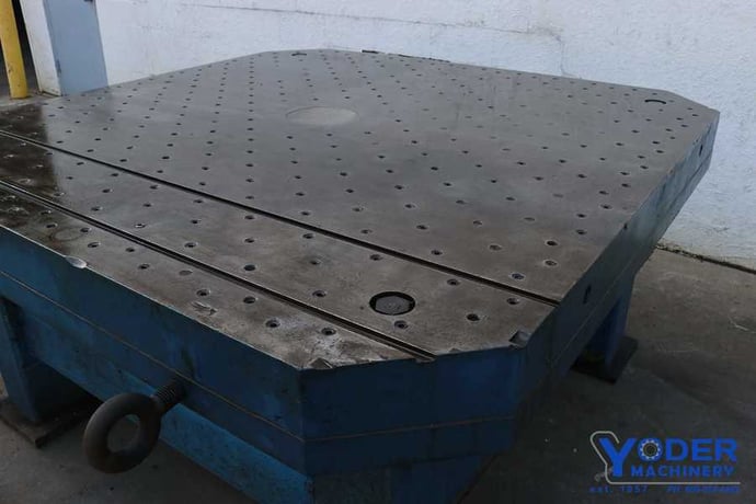 Drill table, 79 x 79 x 7 -1/2", drill holes, tapped holes, #65390 - Image 7