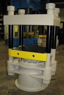 314 Ton, Up-acting slab-side press, 4-post, 14" stroke, 22" daylight, 31.5" x 30" ned, #2036 - Image 1