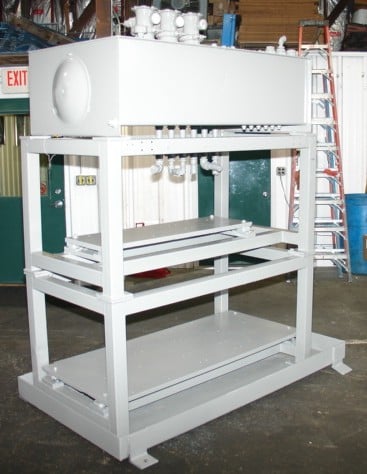 100 gallon Blanchard, single & double stack, 58" x 31" x 16", mounted in drip pan, #1273 - Image 1