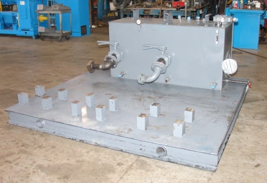 150 gallon L-Shaped tank, 60" x 22" x 29", 2 end cover clean outs, #1993 - Image 1