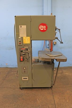18" x 12" Grob #4V-18, variable speed, table feed, 3 HP, blade welder RWA, tilt table, 1982, #158308 - Image 1