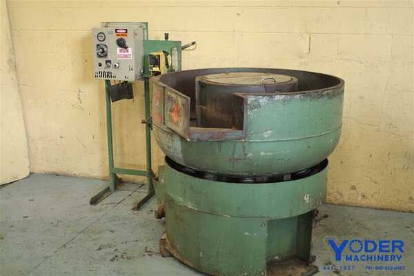 10 cu.ft. Sweco vibratory bowl, 49" dia., 11" x16" bowl diameter, 3 HP, timer controls, #55797 - Image 1
