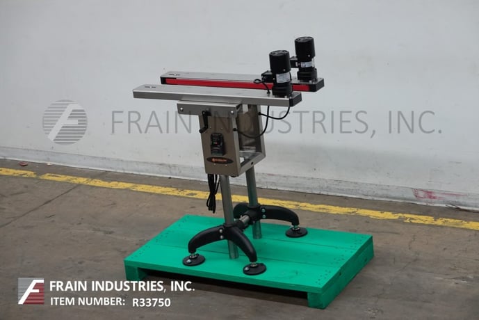 1" wide x 2.8' long, Globaltek Conveyors, Stainless Steel, bottomless, side belt transport conveyor, rubber - Image 1