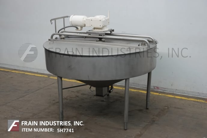 400 gallon 82" x 32", 304 Stainless Steel low pressure jacketed process tank, 12" straight wall, cone bottom - Image 5
