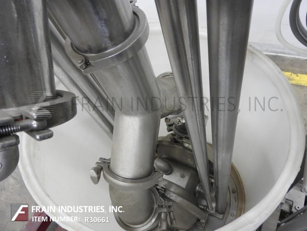 Murzan #DUS-51M, sanitary Stainless Steel, 55 gallon drum unloader with Murzan #PI-50 double diaphragm pump - Image 2