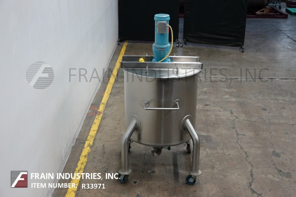 Lee #100DBT, 304 Stainless Steel tank, 30" dia. x 38" deep with a 35" straight wall, lift off cover, bridge - Image 3