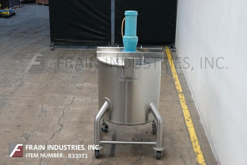 Lee #100DBT, 304 Stainless Steel tank, 30" dia. x 38" deep with a 35" straight wall, lift off cover, bridge - Image 4