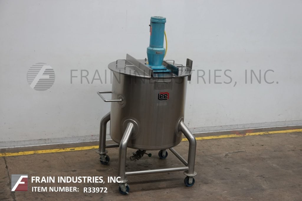 100 gallon Lee #100DBT, 304 Stainless Steel tank, 30" dia x 38" deep with a 35" straight wall, lift off - Image 1