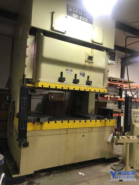 200 Ton, Stamtec #G2-200, gap frame double crank, 9.84" stroke, 19.69" Shut Height, air clutch, 1996, #73494 - Image 3