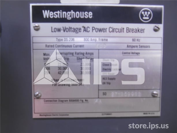 800 Amps WH Ds-206 Mo/do Amptector Ii Du Li, 600 Amps Ct - Image 2