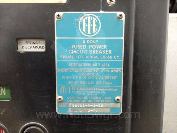 1600 Amps ITE Kdon-1600 Red Eo/do 48 Volts DC Control, 120 Volts AC Trip, Od-5 Lsi 1000a, 1000 Amps Fuse - Image 6