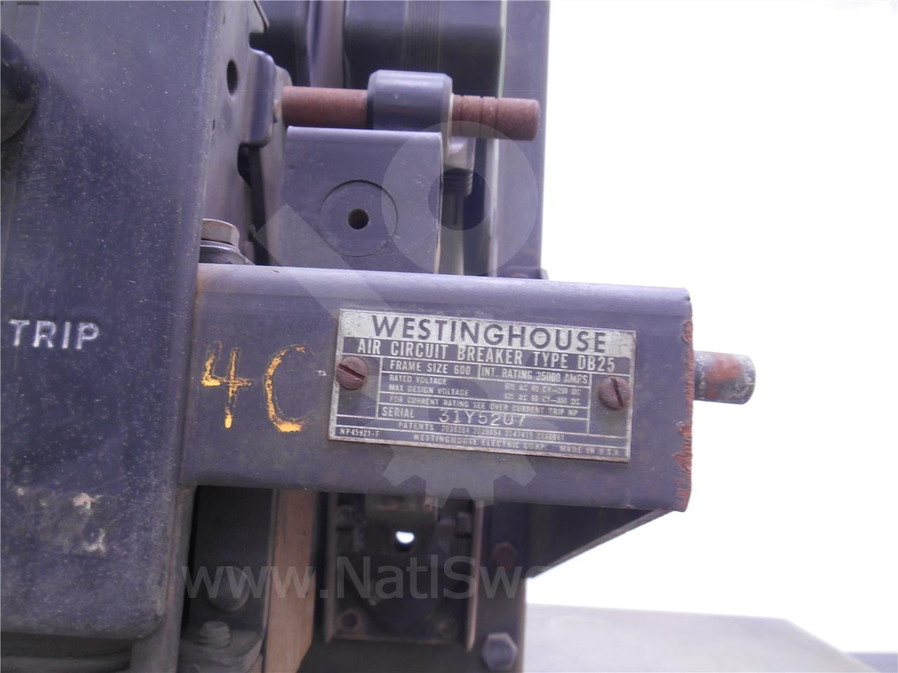 600 Amps WH Db-25 Eo/do 1p 125 Volts DC Control - Image 2