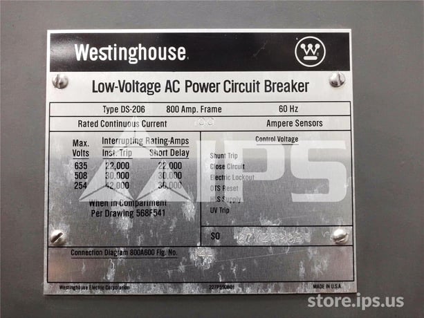 800 Amps WH Ds-206 Mo/do 100 Amps Ct - Image 4