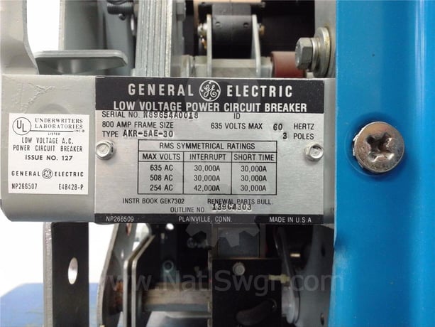800 Amps GE Akr-5ae-30 Eo/do Unused Surplus (akr-_a-30) 125 Volts DC Control, Sst Li, 400 Amps Ct, Bell Alarm - Image 6