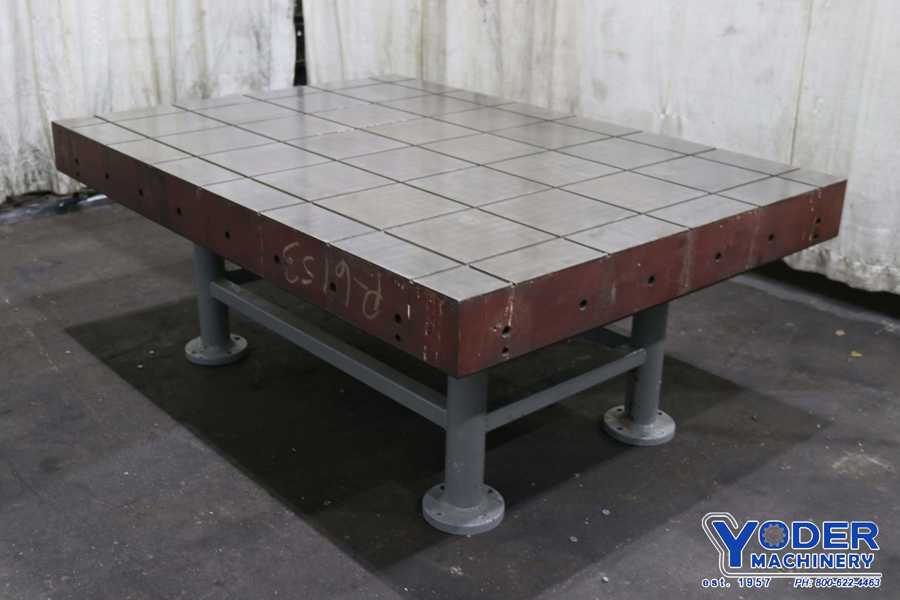50" x 70" x 6" Portage layout table, fabricated stand, leveling screws, #73498 - Image 2