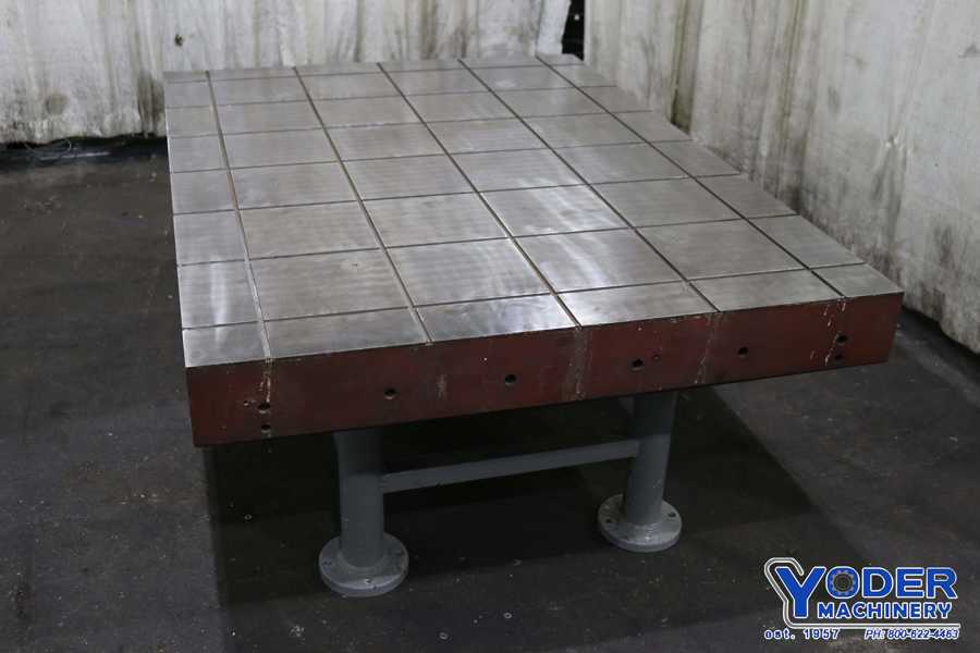 50" x 70" x 6" Portage layout table, fabricated stand, leveling screws, #73498 - Image 3