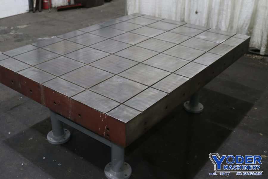 50" x 70" x 6" Portage layout table, fabricated stand, leveling screws, #73498 - Image 4