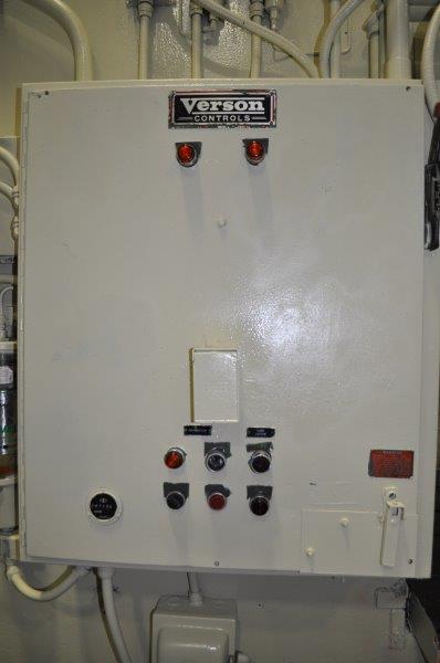 150 Ton, Verson #150-OBG, 8" stroke, 22" Shut Height, 6" adj, 35 SPM, air clutch & brake, air counterbalance - Image 6