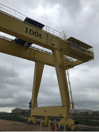 100 Ton, G.H. Gruas, double girder gantry crane, 98.43'Span, 45.93" vertical lift, 2010, #12747 - Image 5