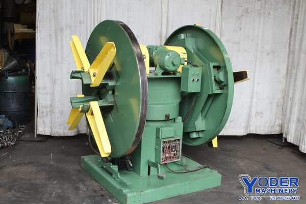 4000 lb. Automatic Feed double end coil reel #48, 12" width, 60" outside dimensions, 15"-20" ID, #72177 - Image 1