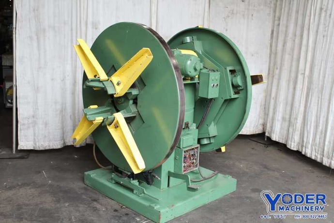 4000 lb. Automatic Feed double end coil reel #48, 12" width, 60" outside dimensions, 15"-20" ID, #72177 - Image 3