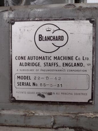 Blanchard #22D-42, 42" chuck, rotary surface grinder, #13615 - Image 3