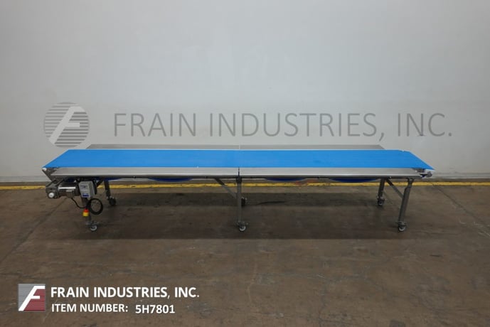 26" wide x 16' long, Dorner #820-394/A, Stainless Steel belt conveyor, Intralox has an infeed and discharge - Image 1