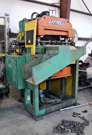 24" x .187" Littell, coil peeler, flattener, crop shear and feeder - Image 3