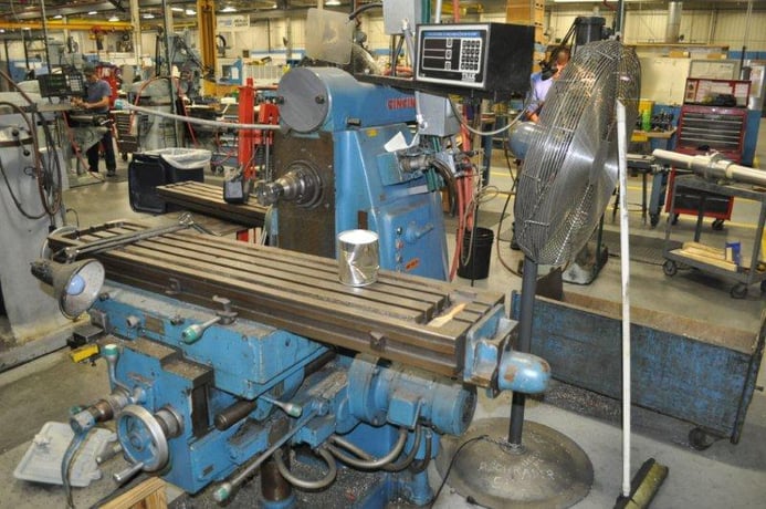 Cincinnati Cinova #80-205-12, universal milling machine, 12" x56" table, 3-Axis digital read out, 2 HP - Image 1