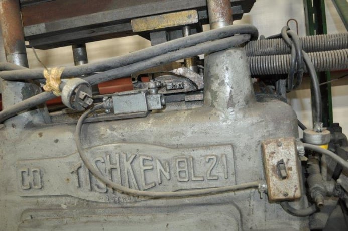 18 Ton, Tishken #CB8L2L, 4-post cut-off press, 2 stroke, air clutch & brake, 1963 - Image 6
