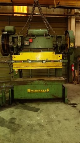 100 Ton, Rousselle #10B80, double crank gap frame press, 6" stroke, 15" Shut Height,air clutch, 50 SPM - Image 1