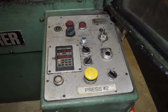 20 Ton, Bruderer #BBU-190/85, high speed press, 4-post, 1.5" stroke, 11" Shut Height, 1983 - Image 9