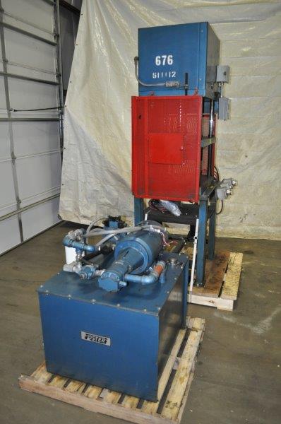 15 Ton, Foster-Wheeler, 4-post hydraulic press, 12" stroke, 26" daylight, 29-1/2"x24"bed & ram, 10 HP - Image 2
